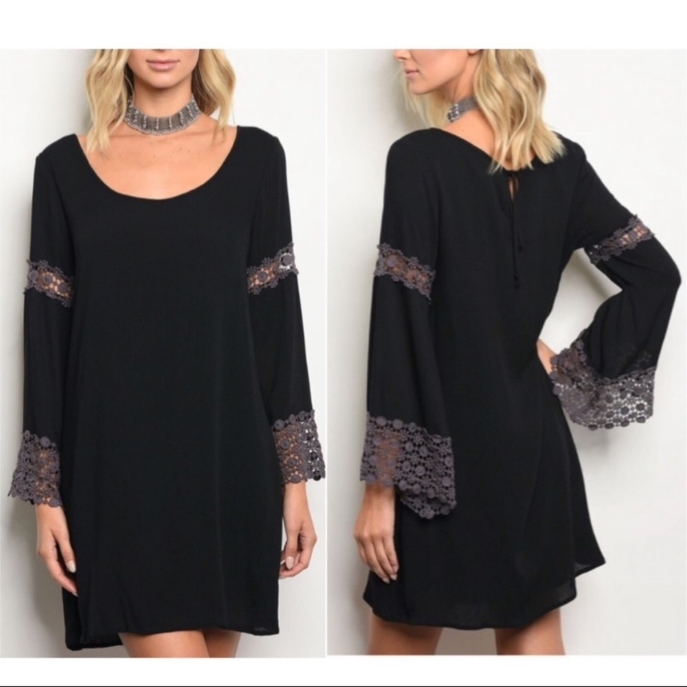 Black dress with lace